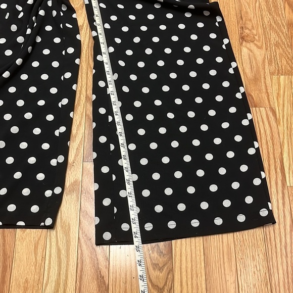 Max Studio Black and White Wide Leg Jumpsuit with Polka Dots - Picture 6 of 7